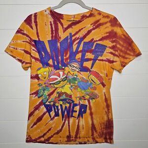 Nickelodeon Pocket Power Men's Tie-Dye T-Shirt Small Cotton